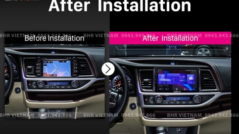 Màn hình DVD Android liền camera 360 Toyota Highlander 2014 - 2019 | Fujitech 360 
